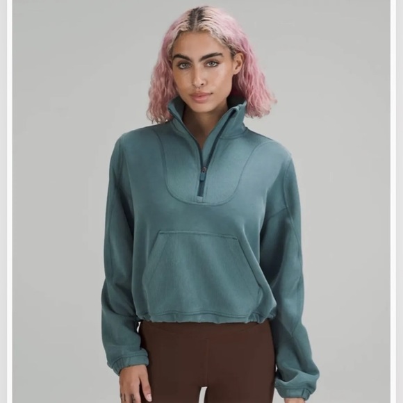 lululemon athletica Tops - Lululemon Brushed Softstreme Ribbed Half Zip